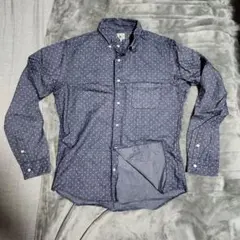 TK ネイビー ドット柄 長袖シャツ サイズ4