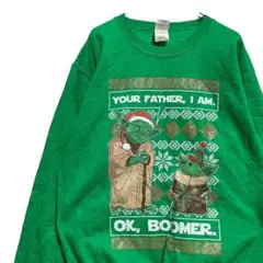 BPNG ムービー スウェット 古着 スターウォーズ ヨーダ クリスマス キャラ