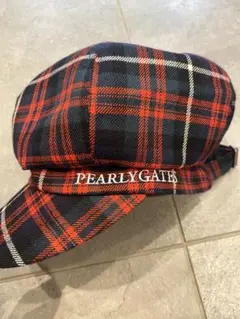 PEARLY GATES チェック柄キャップ
