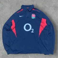 【レア】90's～00's NIKE ナイキ ラガーシャツ イングランド  XL レア】90's～00's NIKE ナイキ ラガーシャツ イングランド XL
