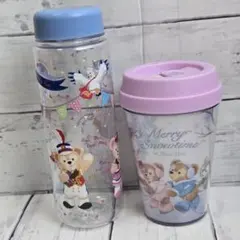 ディズニーシー限定ダッフィー&フレンズドリンクボトル&ドリンクカップ２点セット