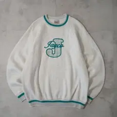 90s USA製　ONEITA　リンガー スウェット　イニシャル　刺繍　メンズL