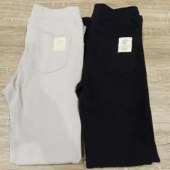 ever closet リブ編み長ズボン 2色セット
