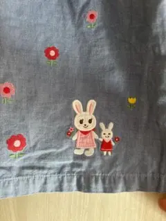 ミキハウスウサギ刺繍ワンピース110