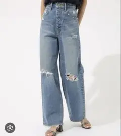 【AZUL】ハイウエストダメージジーンズ size25