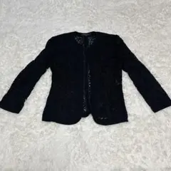 ハーディーエイミス　レース　ノーカラージャケット ブラック Mサイズ