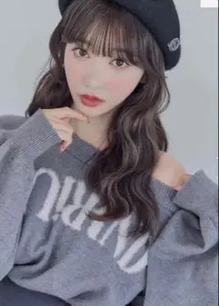 Riu（Rちゃん）コラボロゴニットトップス　rienda