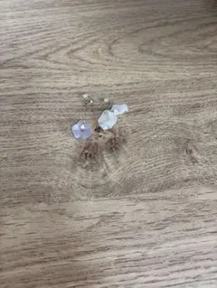 薄紫色 花びら型ピアス