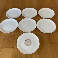 ヤマザキ春のパン祭り2019年白いフローラルディッシュ 未使用品1枚＆6枚19㎝