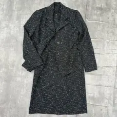 美品✨フォーマル　ワンピース　ジャケット　セット　ブラック　黒　ツイード