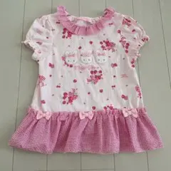 mezzo piano♡うさぎとイチゴ柄トップス