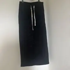 コーデュロイ　ロングスカート　黒