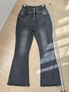 SHEIN ハイウエストジーンズ ( グレー )