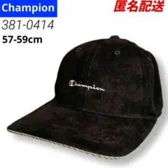 Champion チャンピオン キャップ スウェード調 黒 57-59cm 刺繍
