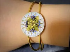 ヴィンテージ チェコガラス バングル ブレスレットのサムネイル