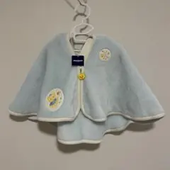 新品 MIKI HOUSE ミキハウス 水色 フード付きポンチョ コート