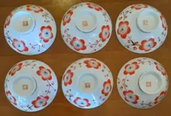 期間限定　お茶碗　ご飯茶碗　梅の花　有田焼　6客