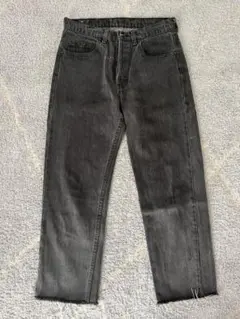 Levis リーバイス 先染めブラック デニム w30カットオフ