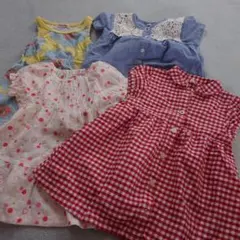 赤と白のチェック チュニック