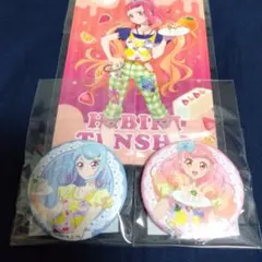アイカツフレンズ　あいね　缶バッジ　みお　ひびき　描き下ろし　フェア　限定品