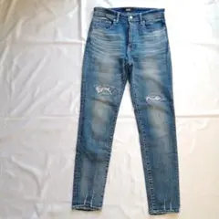 【美品】AZUL by moussy ヘム ダメージスキニー Mサイズのサムネイル