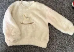 cottoli もこもこ　ボアトレーナー　フリース　あったか　冬　ホワイト100