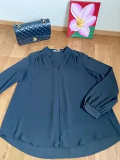 【theory luxe】長袖ブラックブラウス