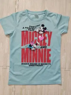 ディズニー ミッキー＆ミニー 半袖Tシャツ 150cmライトブルー
