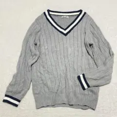 コルザ ハニーズ◇ざっくりリブニット ライン カレッジ Y2K 平成レトロ M