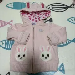 MIKIHOUSE ミキハウス ウサギ耳付きパーカー 80