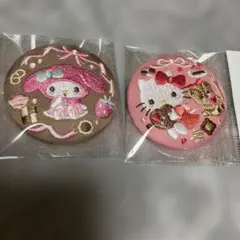 ハローキティ マイメロ　スイーツデザイン 刺繍バッジ