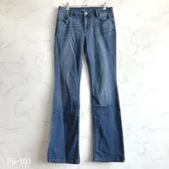 OLD NAVY ブーツカットデニム M ブルー フレア ミッドライズのサムネイル