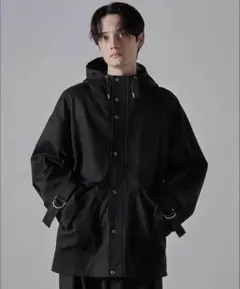 ブラック マウンテンパーカー フード付き