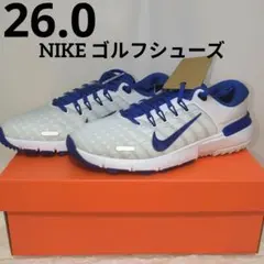 26.0 NIKE ナイキ フリー ゴルフ シューズ ホワイト／ブルー 人気商品