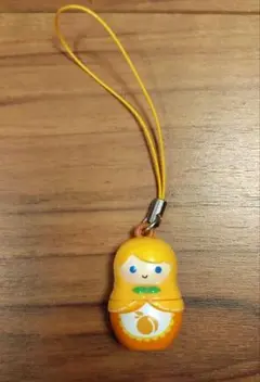 マトリョーシカ風 ストラップ オレンジ