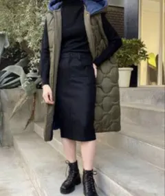 値下げ！マディソンブルー　キルティングロングベスト 値下げ！マディソンブルー キルティングロングベスト - メルカリ