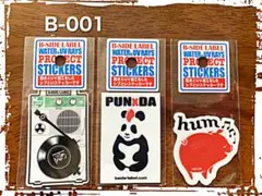 面白アーティスティックステッカー「小」３枚セットB-001