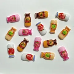 瓶 ドリンク 牛乳 雪印コーヒー いちごオーレ ネイルパーツ ネイパのサムネイル
