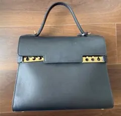 ノーブランド 本革 ハンドバッグ ゴールド金具