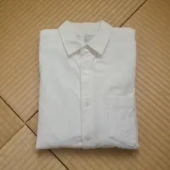 ホワイト 長袖シャツ Sサイズ 100%コットン