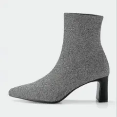 GU ポインテッドニットブーツ シルバー　M