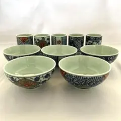 有田焼 絵変り 和食器 飯碗 湯呑み ５客セット 箱入り　新品未使用