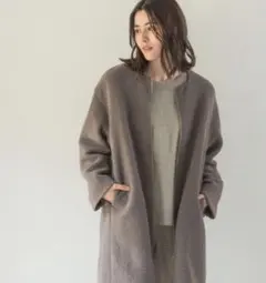 LEPSIM ライトノーカラーボアコート　Mサイズ