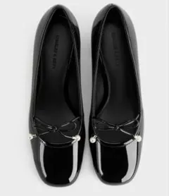 Barbara バーバラ パールエンベリシュッドボウバレエパンプス