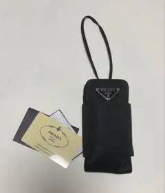 【限定セール】プラダ スマホケースナイロンブラック三角ロゴポーチ未使用 保証書付
