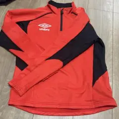 umbro ハーフジップ長袖ウェア 赤黒