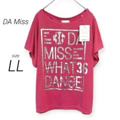 新品タグ付き✨ダミスDA Miss（LL）Tシャツ ビビットピンク フレア袖