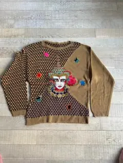 山本寛斎　インターナショナル作品　８AW ニットベスト 山本寛斎 インターナショナル作品 8AW ニットベスト - メルカリ