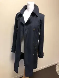 美品トレンチコート　ネイビー