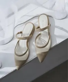 ルタロン　ポインテッド2WAYストラップチュールミュール